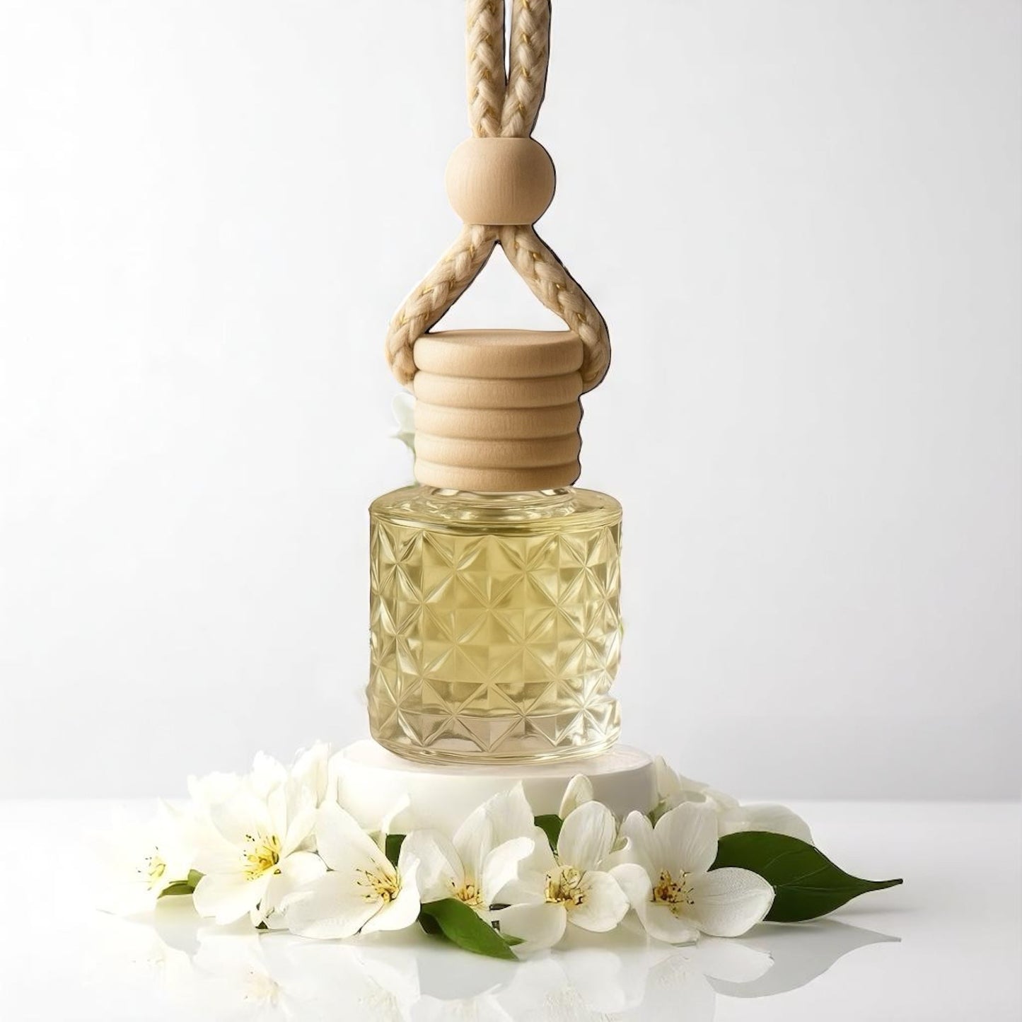 Jasmine Car Diffuser - Glass Hanging Bottle