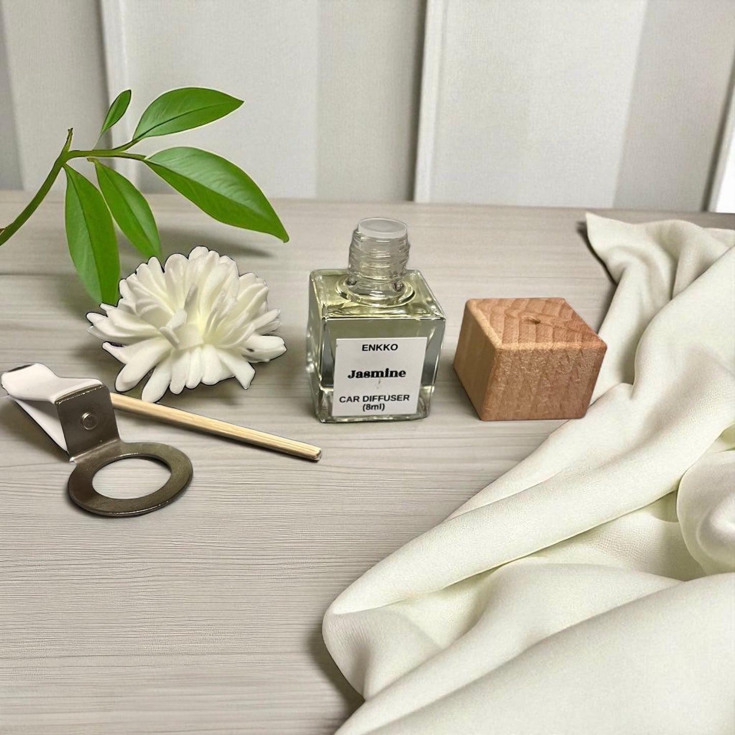 Jasmine Car Diffuser - Glass Reed Bottle