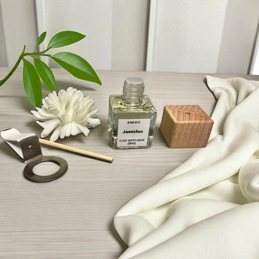 Jasmine Car Diffuser - Glass Reed Bottle