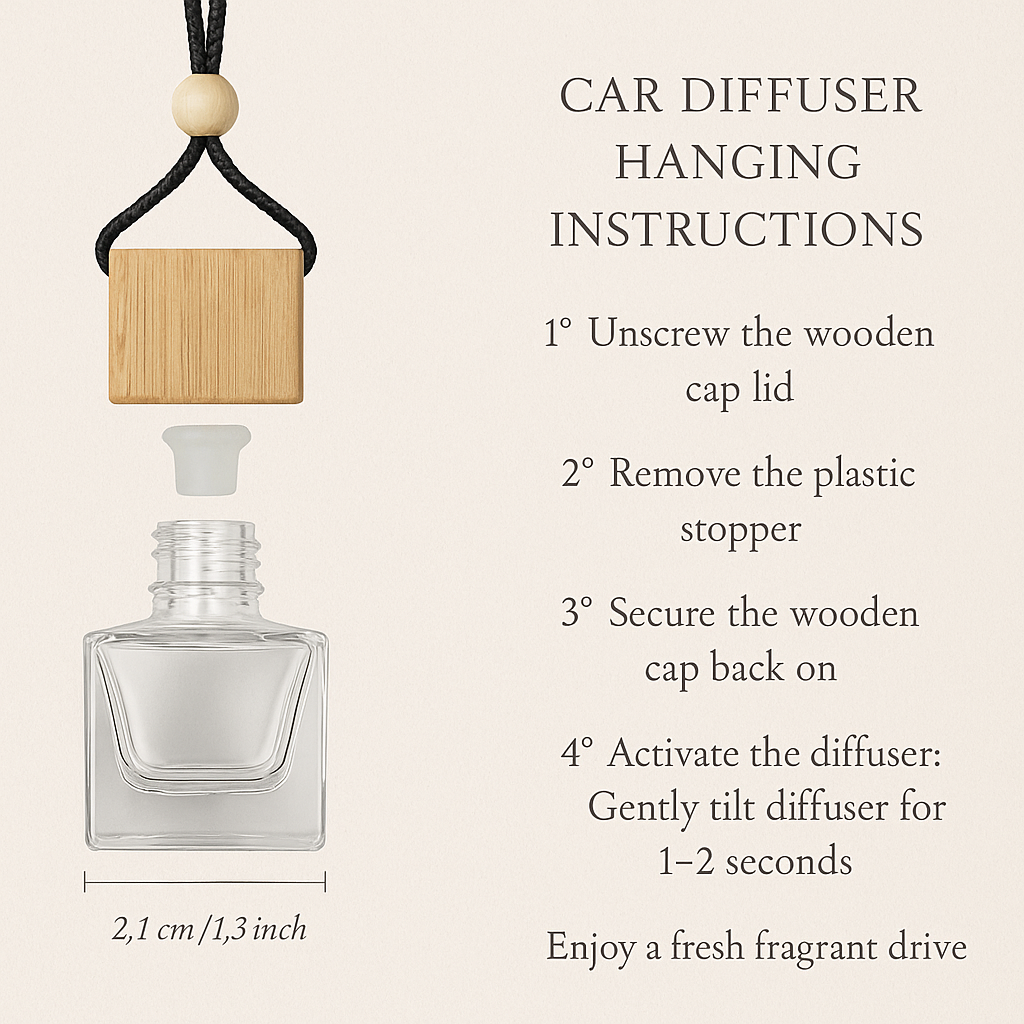 Frangipani Car Diffuser - Glass Hanging Bottle