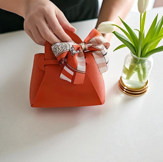 Faux Leather Mini Gift bag - Blush Pink