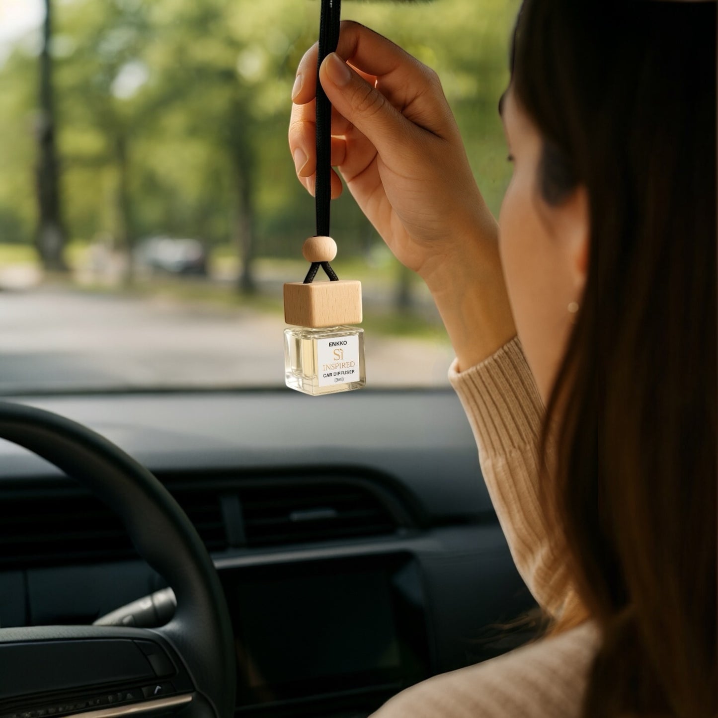 Si Inspired Car Diffuser - Glass Hanging Bottle