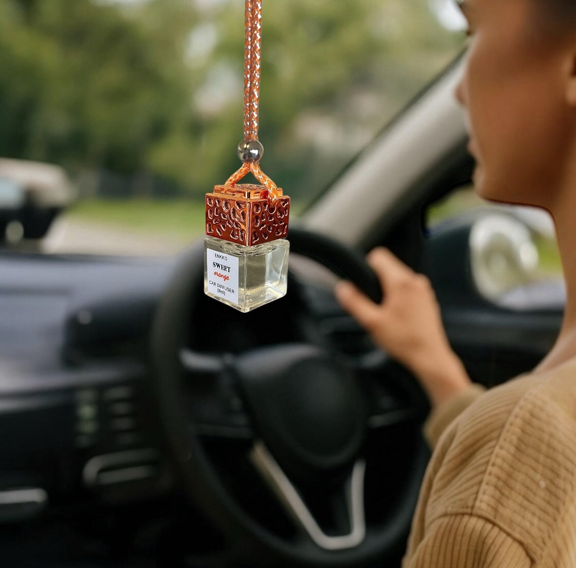 Sweet Orange Car Diffuser - Glass Hanging Bottle