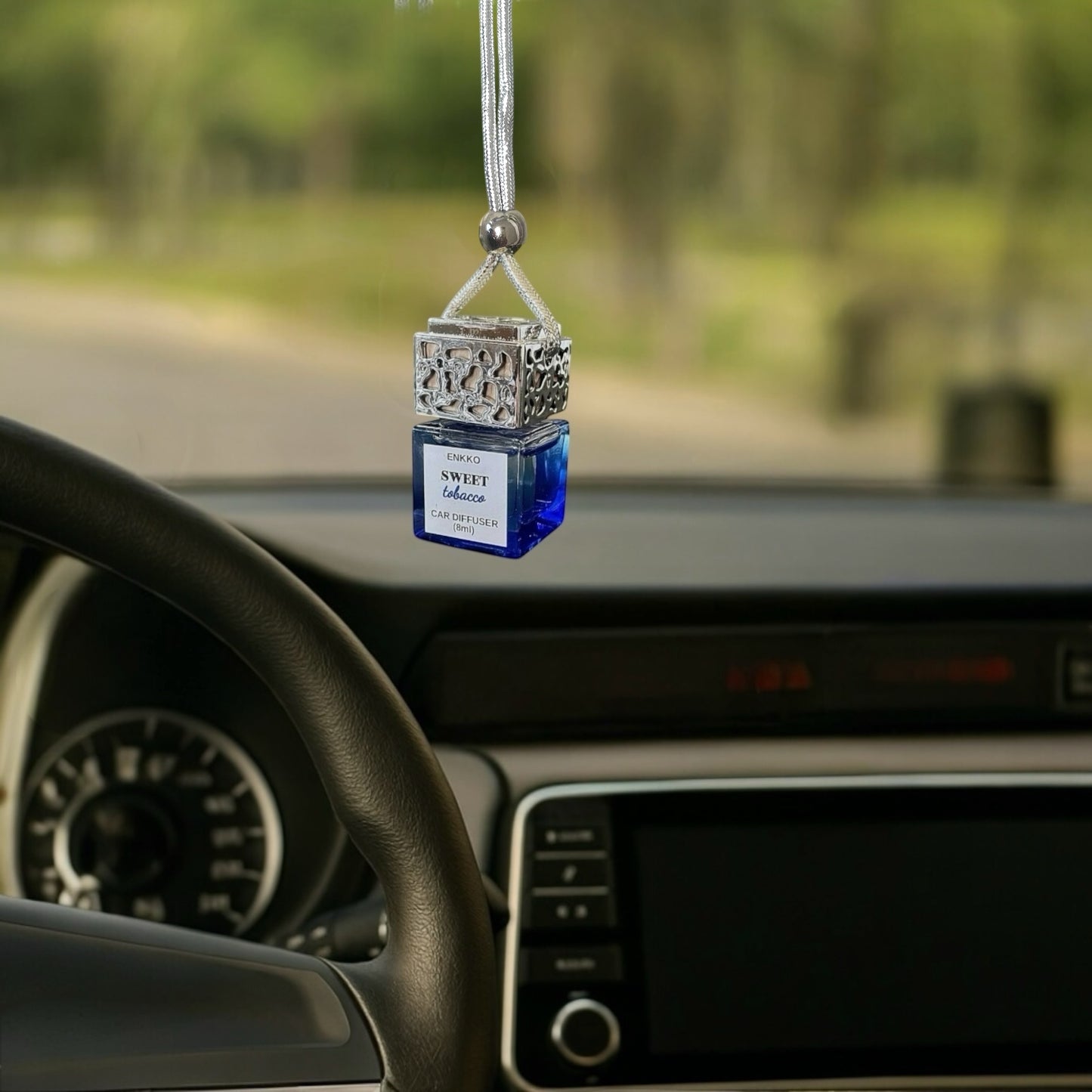 Sweet Tobacco Car Diffuser. Glass Hanging Bottle