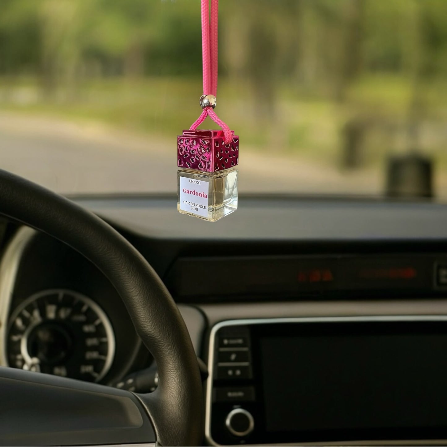 Gardenia Car Diffuser - Glass Hanging Bottle