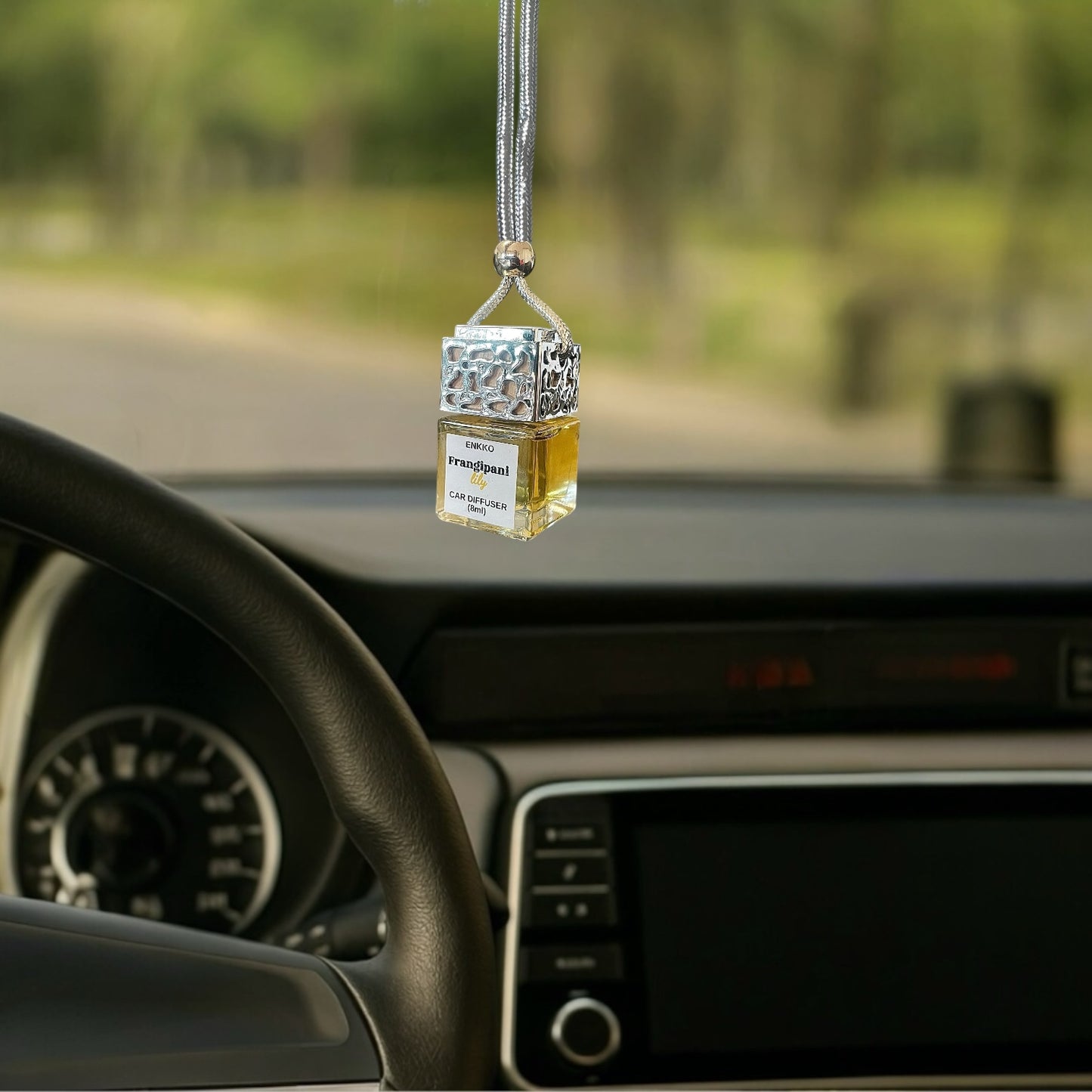 Frangipani Car Diffuser - Glass Hanging Bottle