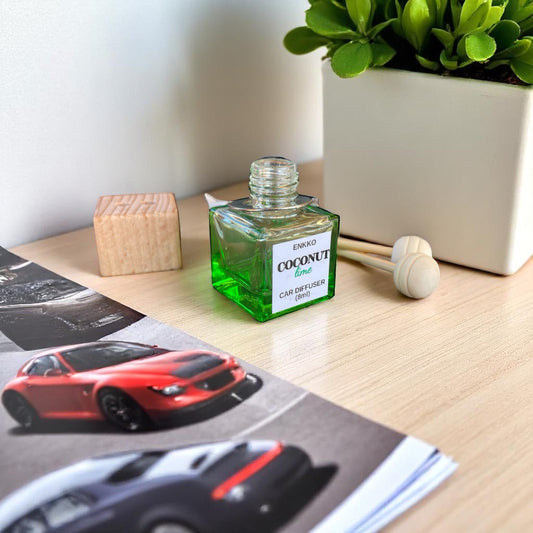 Coconut Lime Car Diffuser - Glass Reed Bottle