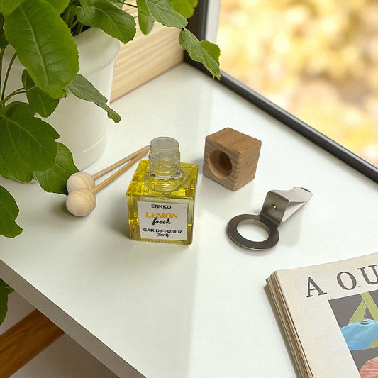 Lemon Fresh Car Diffuser - Glass Reed Bottle