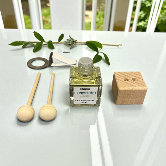 Peppermint Crisp Car Diffuser - Glass Reed Bottle