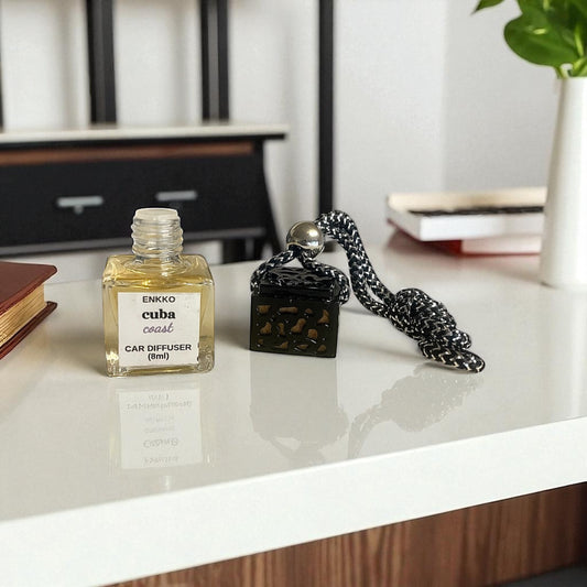 Cuba Coast Car Diffuser - Glass Hanging Bottle