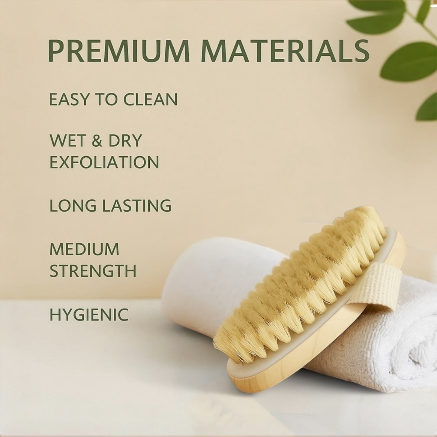 Natural Bristle Body Exfoliating Brush