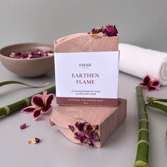 Earthen Flame - with Moroccan Red & French Pink Clay