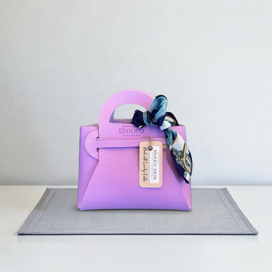 Faux Leather Mini Gift bag - Soft Amethyst