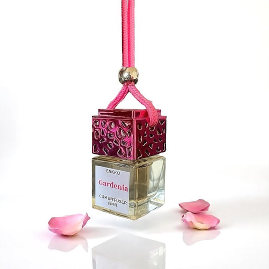 Gardenia Car Diffuser - Glass Hanging Bottle