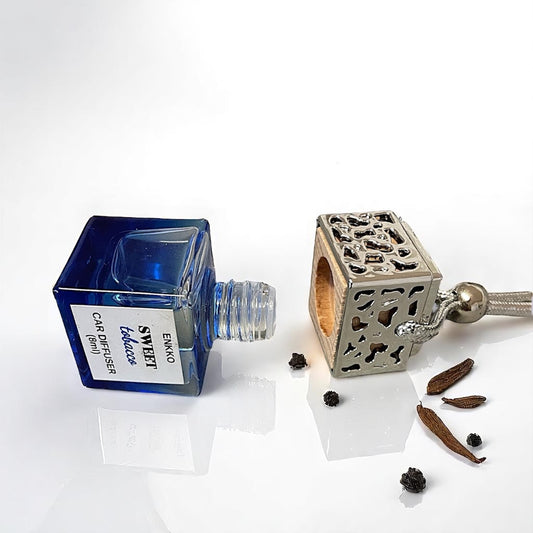 Sweet Tobacco Car Diffuser. Glass Hanging Bottle