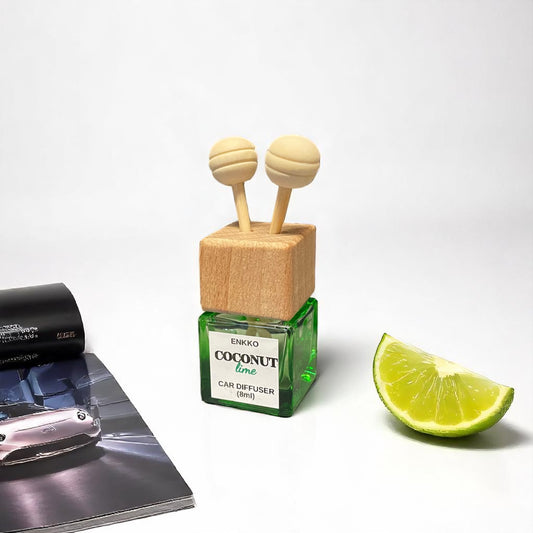 Coconut Lime Car Diffuser - Glass Reed Bottle