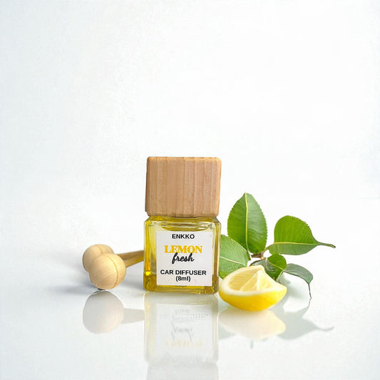 Lemon Fresh Car Diffuser - Glass Reed Bottle