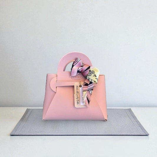 Faux Leather Mini Gift bag - Blush Pink